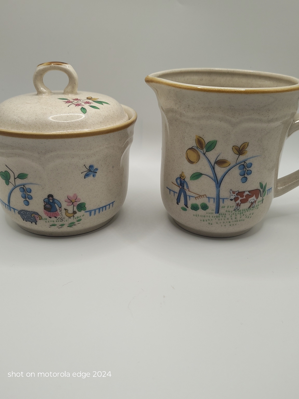 Vintage International China Heartland 7774 Cream and Sugar Bowl Set Japan Rare